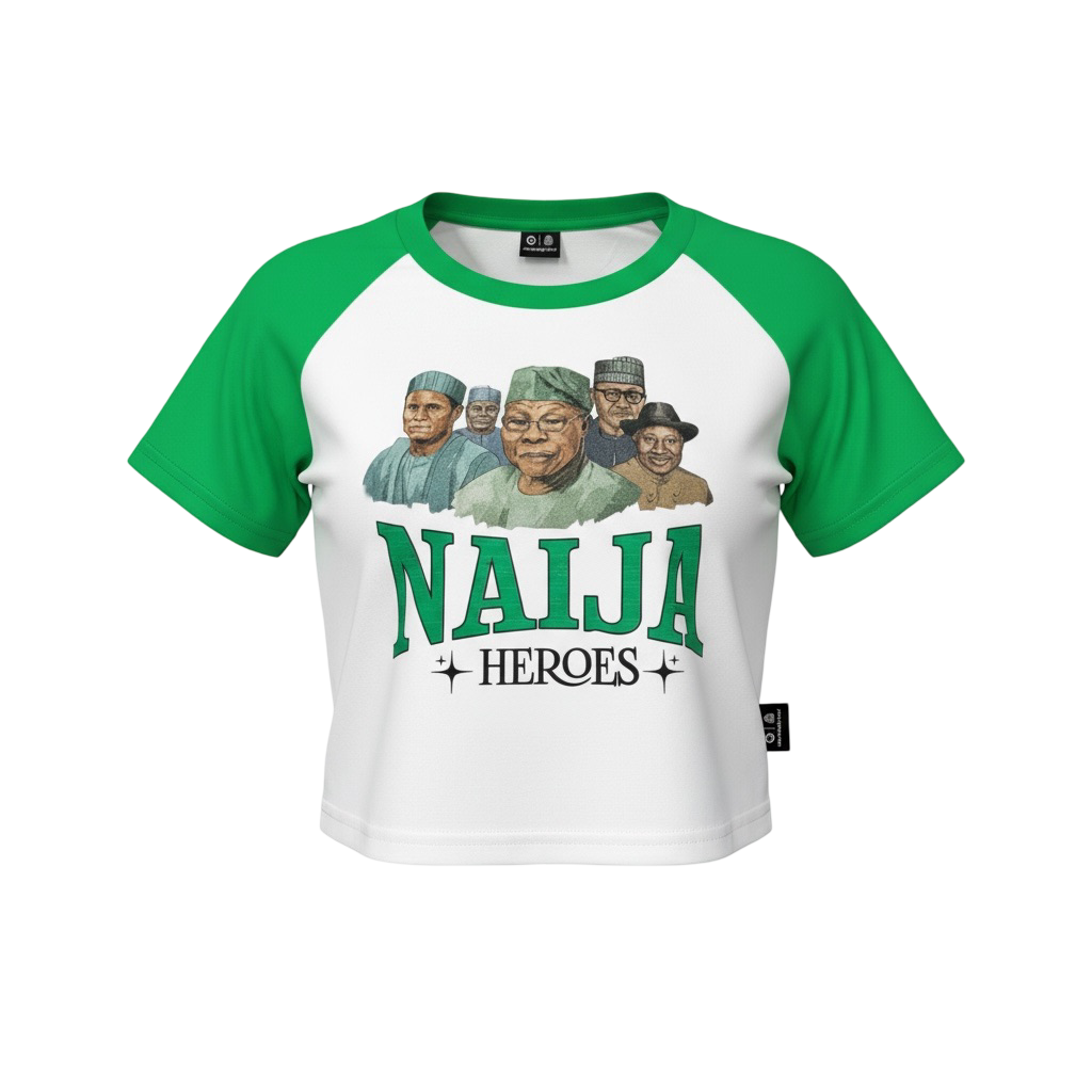 HEROES Black Raglan Crop Top