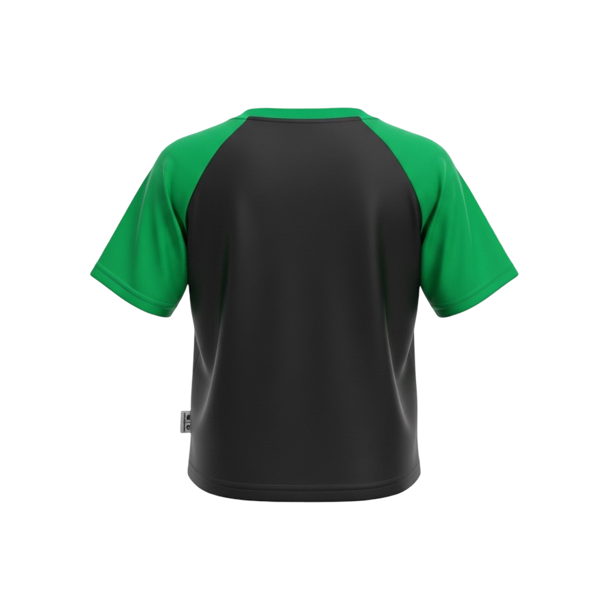 HEROES Black Raglan Crop Top