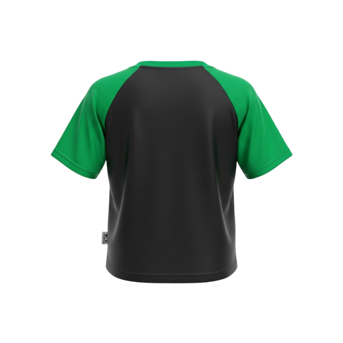 HEROES Black Raglan Crop Top